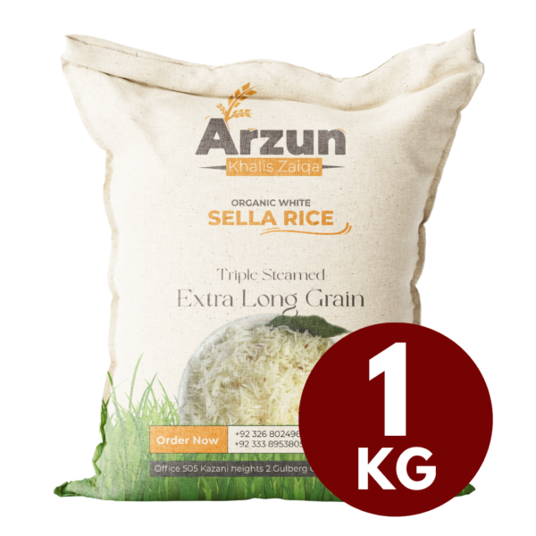 Arzun Khalis Zaiqa Organic White Sella Rice - 1 KG